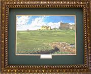 swilcan bridge framed golf course art